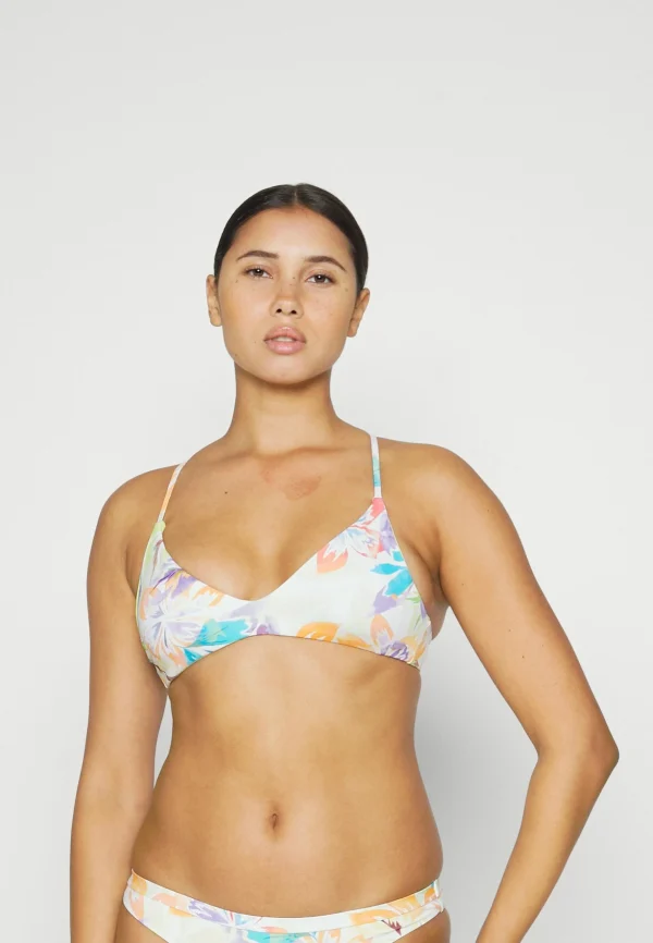 Roxy Retro Revo Athletic – Haut De Bikini – Snow White/Pualani outlet soldes 1