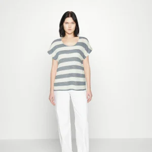 vente luxe pas cher Vero Moda Vmwide Stripe – T-Shirt Imprimé – China Blue/Snow White 10