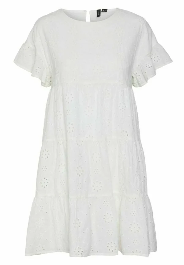 de garantie authentique Vero Moda Mit Kurzen Ärmeln Broderie Anglaise – Robe De Jour – Snow White 6