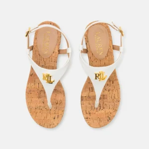 Lauren Ralph Lauren Jeannie Wedge – Tongs – Snow White marque pas cher en ligne 17